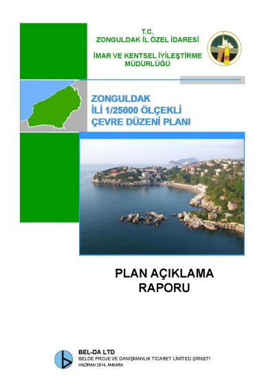 Zonguldak İli 1/25000 Ölçekli Çevre Düzeni Planı