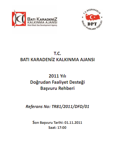 Batı Karadeniz Kalkınma Ajansı 2011 DFD Başvuru Rehberi